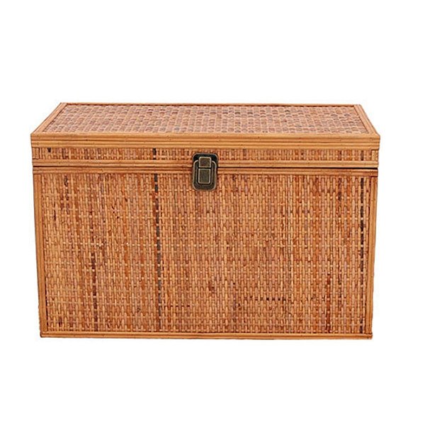Bau Decorativo Em Rattan Marrom 28x30x44cm 18969-P  Mart