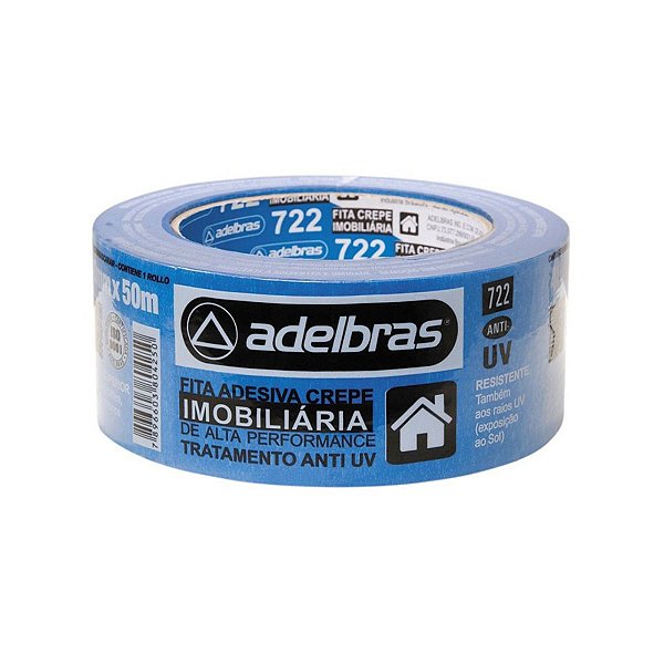 Fita Crepe Azul 48mmX50mt Imobiliaria  Adelbras