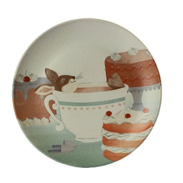 Prato De Sobremesa De Páscoa Zizi No Doce 20cm 1Und