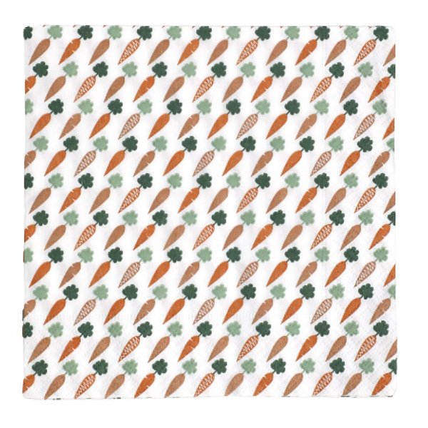 Guardanapo De Páscoa De Papel Cenoura 33x33cm c/ 20und