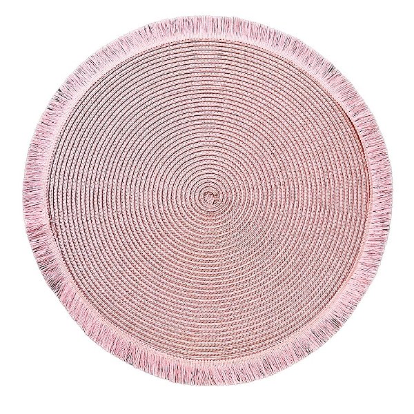 Jogo Americano De Nylon Rosa AU0079 Diâmetro  33cm 1Unid