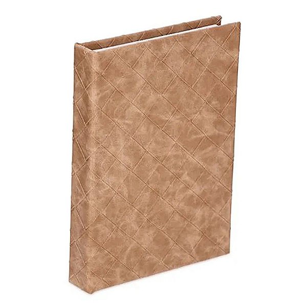 Livro Caixa em MDF e PU Mel 20749G 34x24x4cm Mart