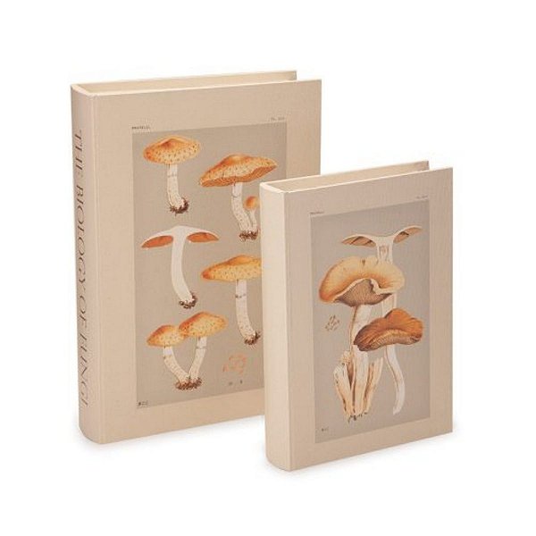 Livro Caixa em Linho Nude 14085 P25cm G23cm Kit c/2 Mart