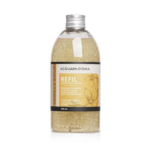 Refil Sabonete Liquido Glitter  Vanilla Bourbon 500ml