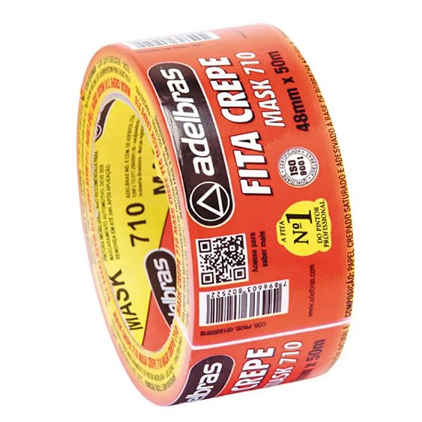 Fita Crepe Bege 48X50 Uso Geral  Adelbras 710