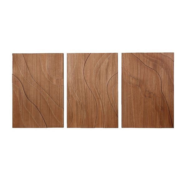 Quadro Em Madeira 18912 Kit C/3pçs  70x 50x2,5cm Mart