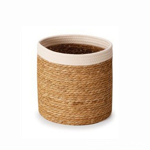 Cesto Organizador em Fibra Natural 15998 P  P 28x28cm Mart