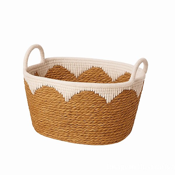 Cesto Organizador em Fibra Natural 16004 P 30,5x38x27cm Mart