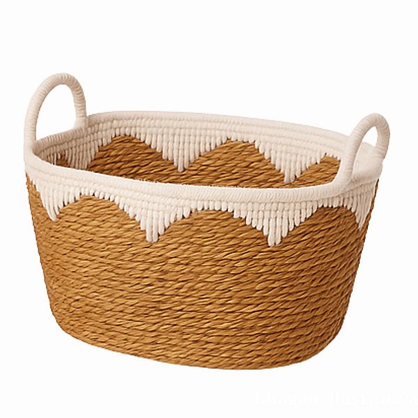 Cesto Organizador em Fibra Natural 16004 G 33X46,5X 37cm
