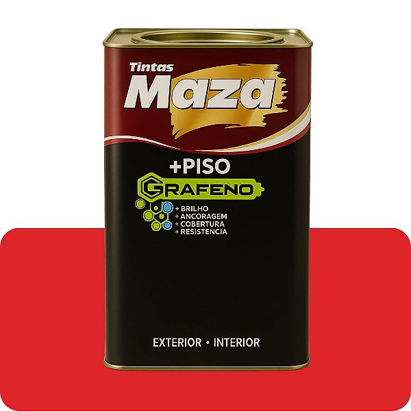 Tinta Piso Grafeno Vermelho Segurança 18L Maza