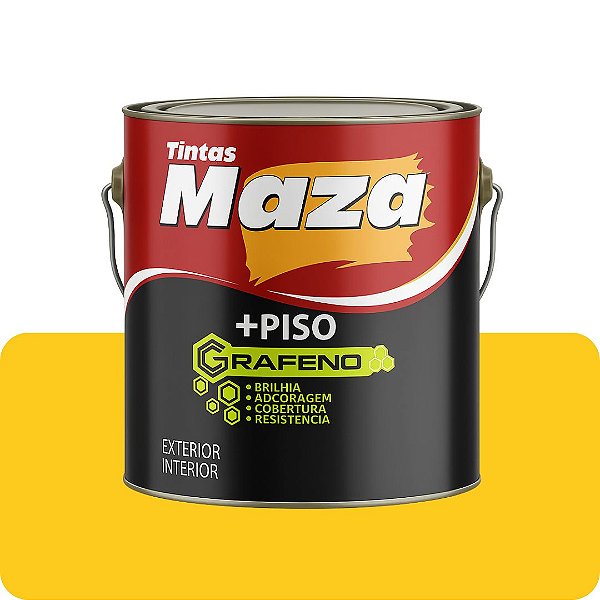 Tinta Piso Grafeno Amarelo Segurança  3,6L Maza