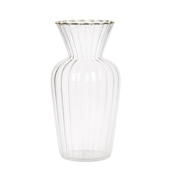 Mini Vaso De Vidro Transparente 20853-G 15x8cm 1Un Mart