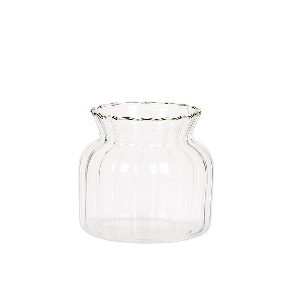Mini Vaso De Vidro Transparente 20853-P 8x8cm 1Un Mart