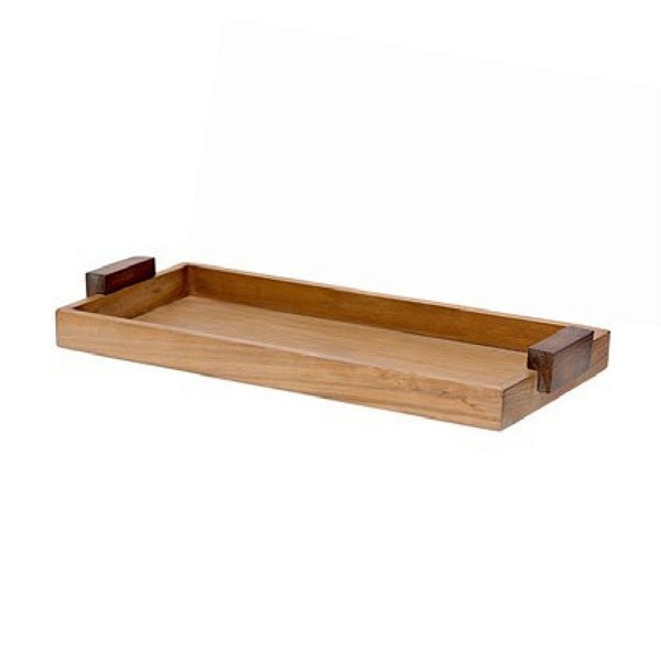 Bandeja Decorativa Em Madeira 19882-P 6x43x20cm Mart