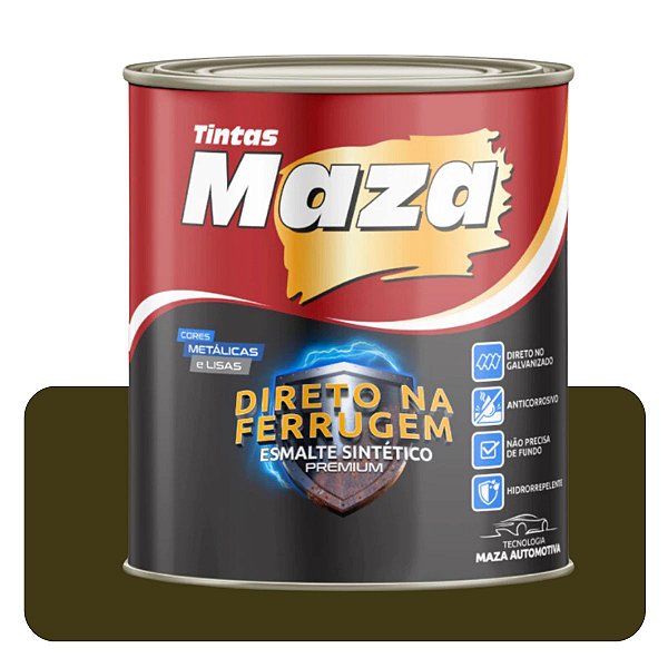 Esmalte Direto no Ferrugem Ouro 3,6L Sintético Solvente Maza