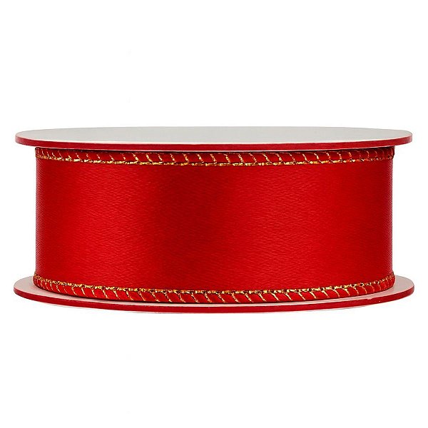 Fita Decorativa Aramada Vermelha 2x914cm C/1Un 1030544