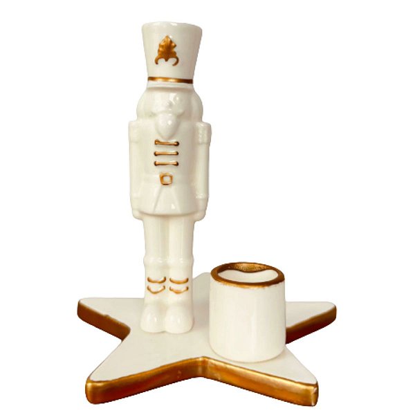 Castiçal Porta Vela Soldadinho De Chumbo Unid 1058766