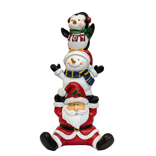 Papai Noel Boneco De Neve Pinguim  24cm 1Un 1113620