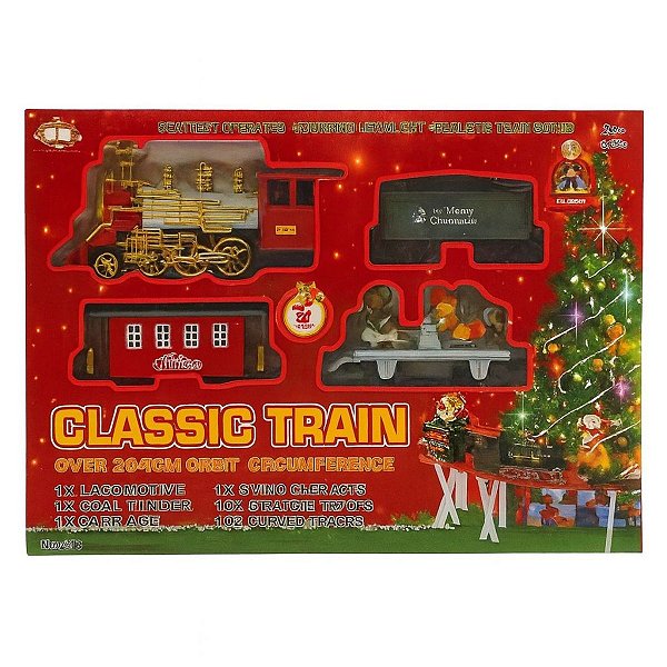 Cenario Trem C/led Som e Movimento  63,5cm 6AA  C/44 pçs 1071854
