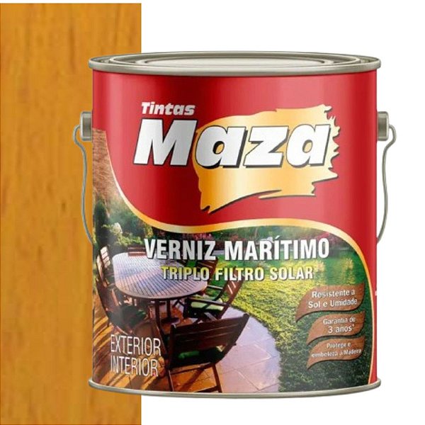 Verniz Marítimo Fosco Incolor 3,6L P/ Madeira Maza