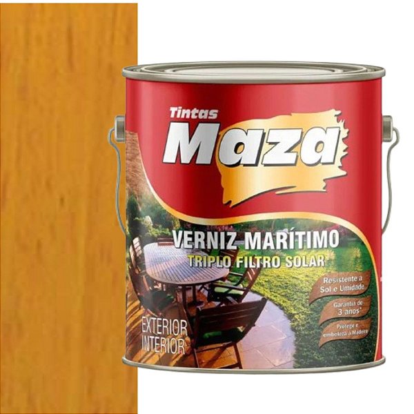 Verniz Marítimo Fosco Incolor 0,900ml P/ Madeira MAZA