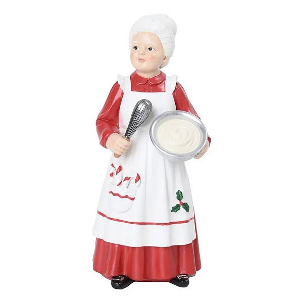 Boneco Natalino Vovó Noel Cozinheira 27cm 1071404