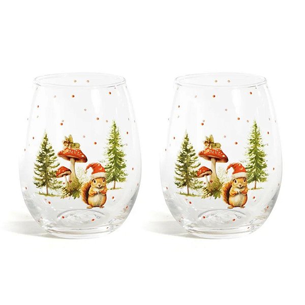 Copo Esquilo E Cogumelos 560ml C/2Un 1068294