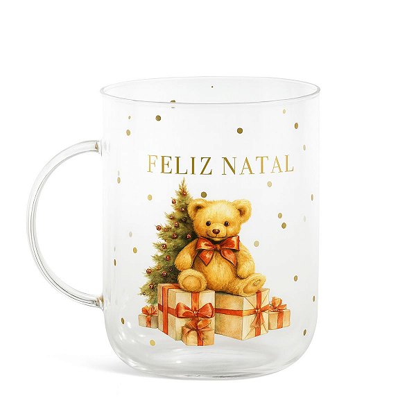 Caneca Urso Feliz Natal 470ml C/1Un 1068288