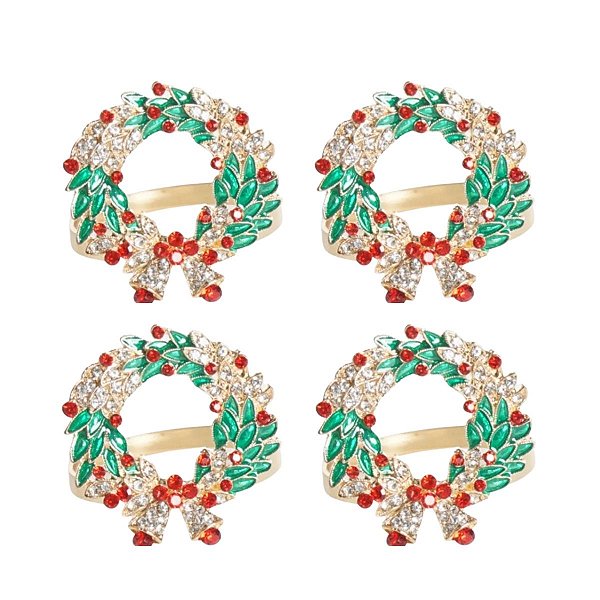 Porta Guardanapo Guirlanda  Natalina 4cm C/ 4Und 1085394