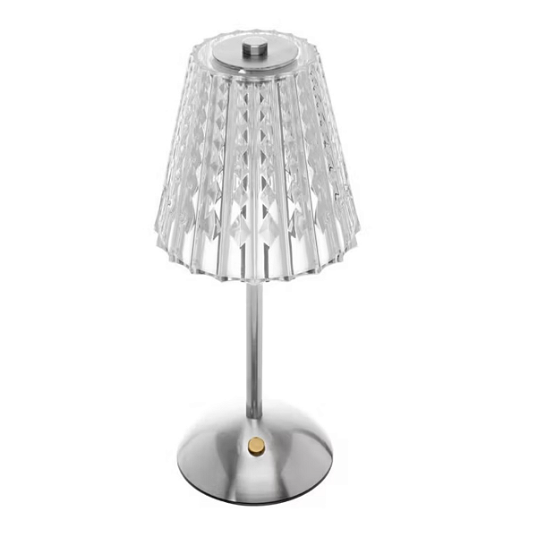 Luminária de Mesa Led 3 Tons Usb Leumina 12,5cx12,5x30cm Prata  Plástico - Wolff