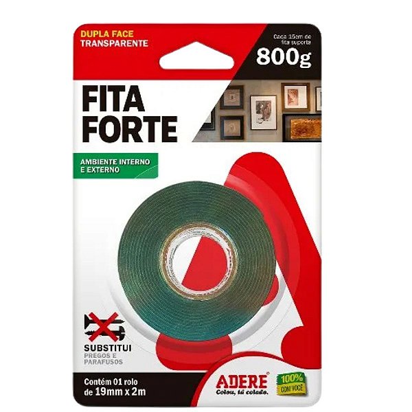 Fita Dupla Face Transparente Massa Crilica 12mmx2M  Adere