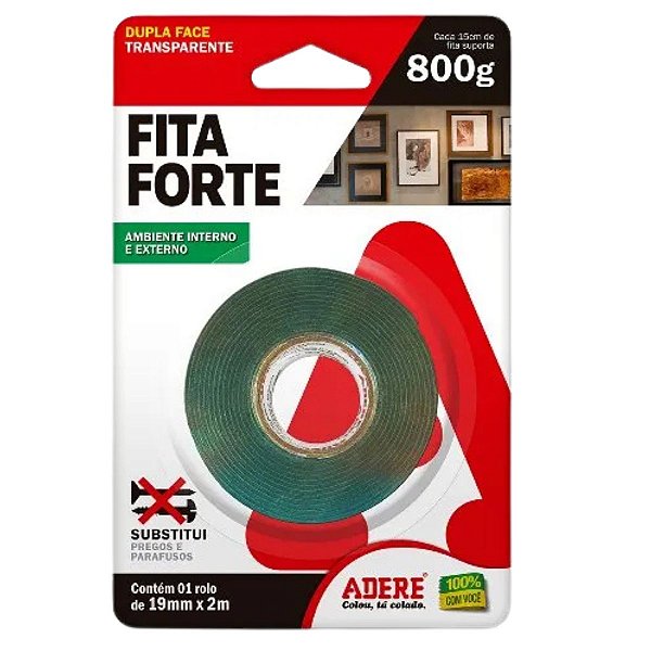 Fita Dupla Face Transparente Massa Crilica 19mmx2M   Adere