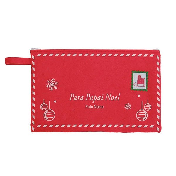 Bolsa Carta Para Papai Noel C/ Zipper 17x13cm 1Unid 1034510