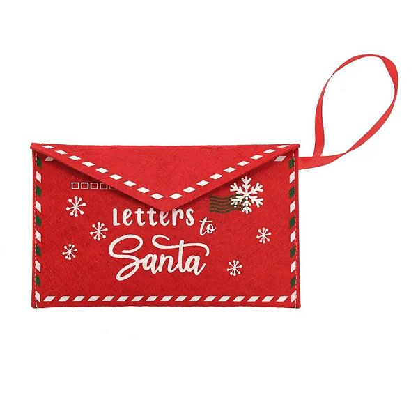 Bolsa Carta Para Papai Noel De Pendurar 23x13cm 1Unid 1079793