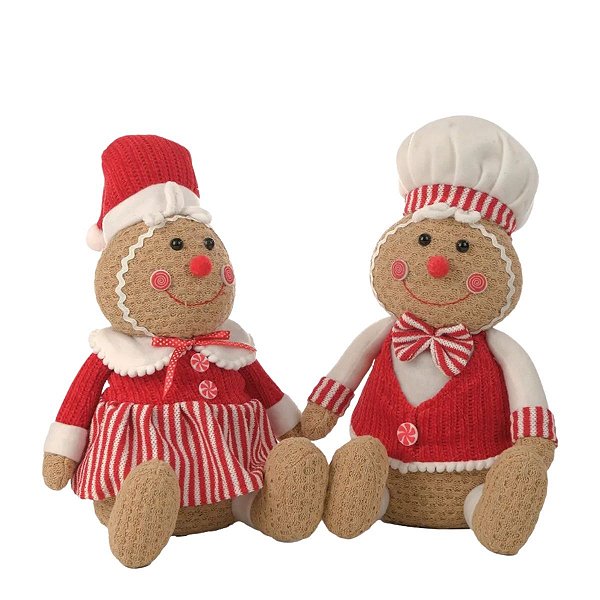 Boneco Ginger Casal Cozinheiro Natalino 31cm C/1unid 1085728  Cromus