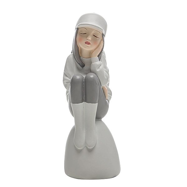 Escultura Decorativa Mochileira Sonhadora 9,5x6,5x19,5cm  61876