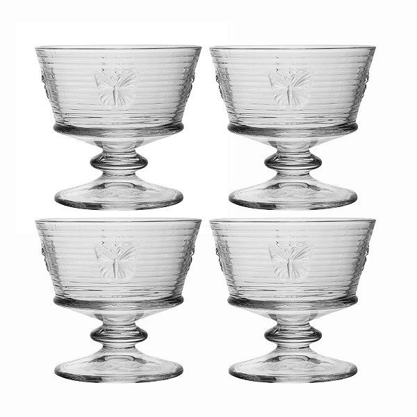 Taça Para Sobremesa Lines Butterfly 240ML C/4Un 21043 Wolff