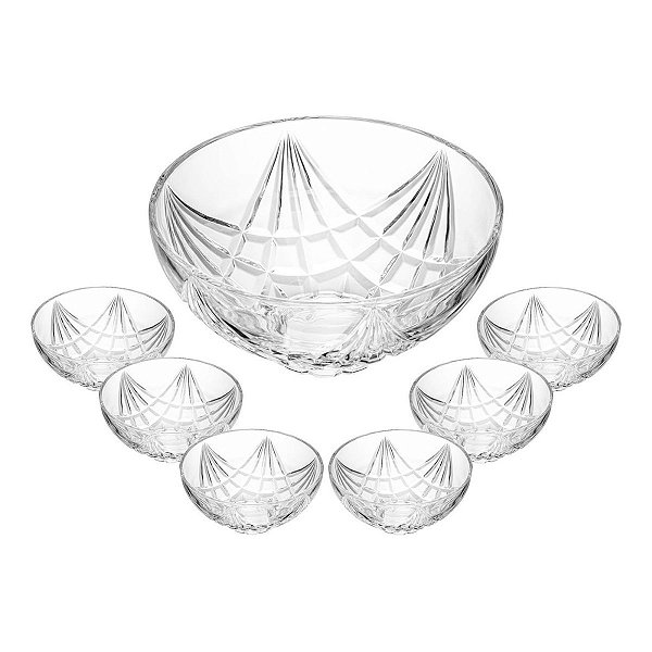 Taça Para Sobremesa Sun C/7 Peças De Vidro 20747 Wolff