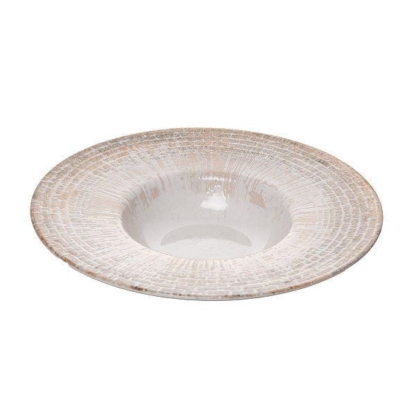 Prato Para Risoto De Cerâmica  Marea Off  White 28cm 18409 Wolff