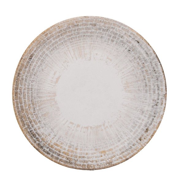 Prato Raso De Ceramica  Marea Off  White 25cm 18405  Wolff