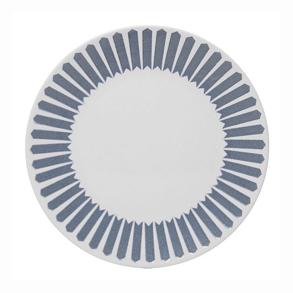 Prato Raso De Ceramica Mediterraneo  Azul 25cm 18355 Wolff