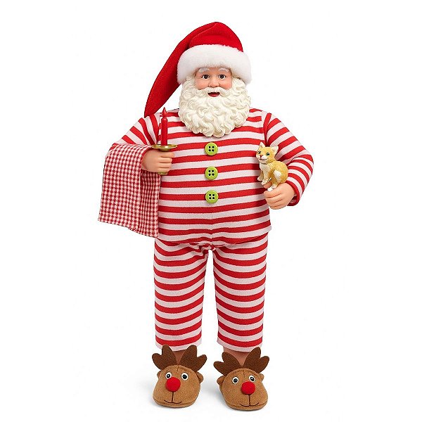 Papai Noel De Pijama 30cm 1Un TokDaCasa