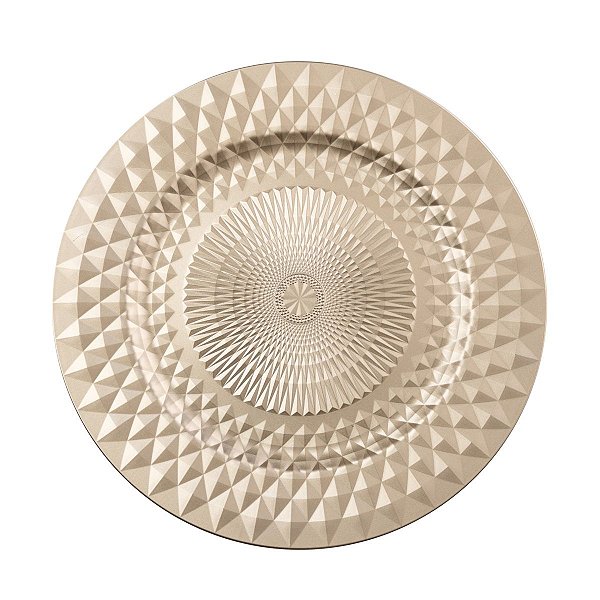Sousplat Plastico Roman Dourado 33cm C/1UN 61833