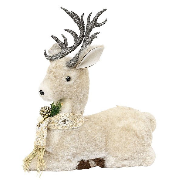 Rena Natalina Deitada Creme 34cm C/1unid BC3235