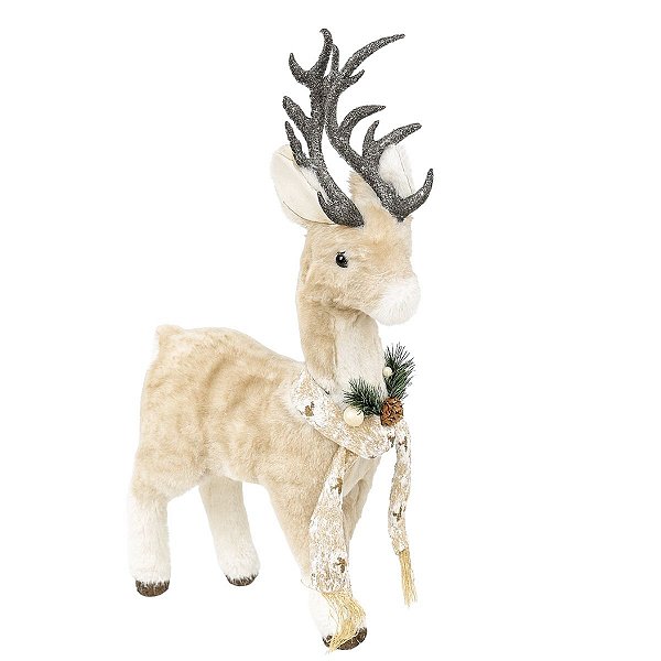 Rena Natalina em Pé Creme 53cm C/1unid BC3234