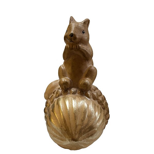 Boneco Natalino Esquilo Rustico 16cm C/1unid RS3758