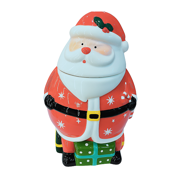 Pote Porta Mantimentos Noel Vermelho 30cm MP1684