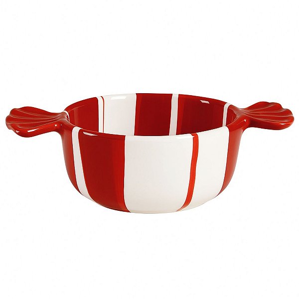Prato Bowl Candy Vermelho/Branco 20cm MP1677