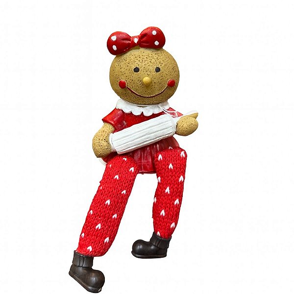 Boneco Natalino Cozinheira Ginger 14cm C/1unid RS3875