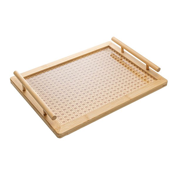 Bandeja Decorativa Em Madeira 39x29x5cm 21132 Wolff